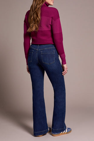 🇨🇦 Tribal Denim Dark Wash Pull On Flare Jean