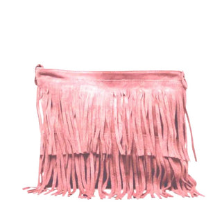 Italian Suede Fringe Handbag