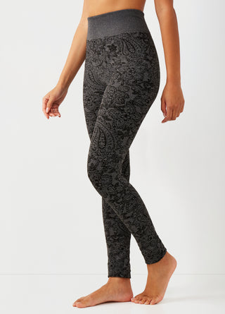 Fleece-Lined Patterned Legging