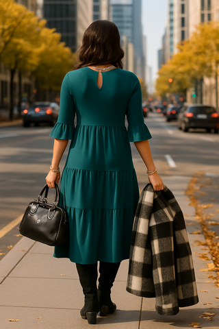 🇨🇦 Bamboo Tiered Maxi with Ruffle Sleeve