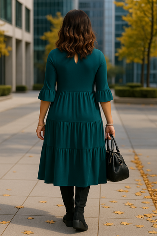 🇨🇦 Bamboo Tiered Maxi with Ruffle Sleeve