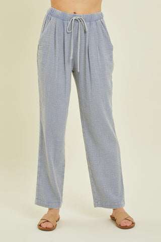 Mineral Washed Tapered Gauze Pant