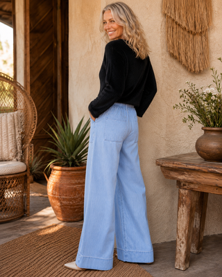 Easy Does It Jeans – Pull-On Wide Leg Jeans