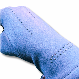 Fleece Lined Microsuede Texting Gloves with Studs
