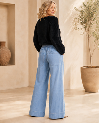 Easy Does It Jeans – Pull-On Wide Leg Jeans