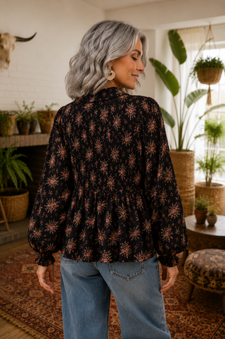 Wildflower Wander Smocked Floral Blouse