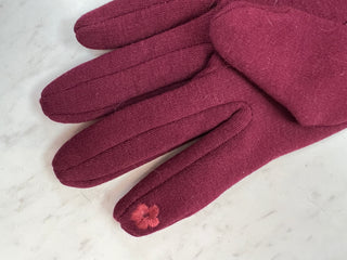 Fleece Lined Texting Glove with Stones & Fur Cuff