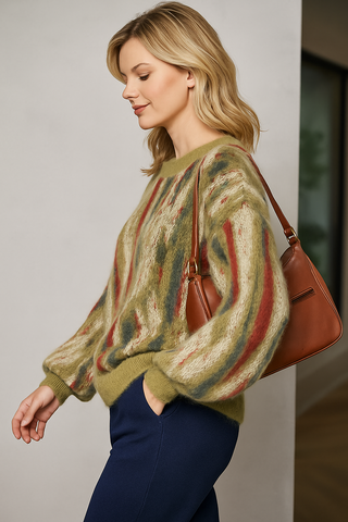 Super Soft Abstract Mohair Sweater