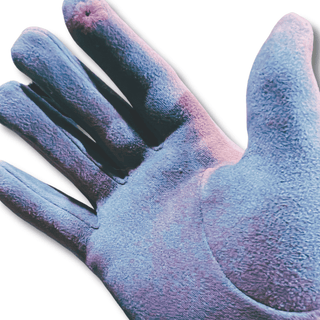 Fleece Lined Pleather Texting Glove with Fur Cuff
