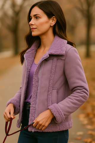 Faux Shearling Moto Jacket