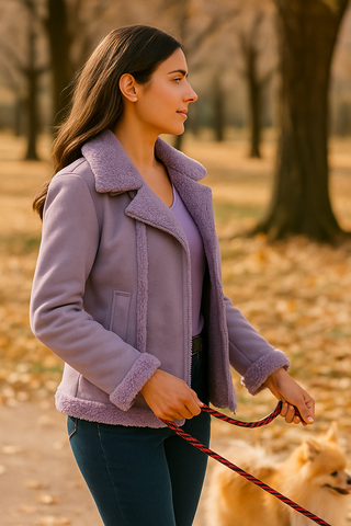 Faux Shearling Moto Jacket