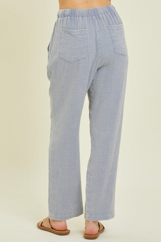 Mineral Washed Tapered Gauze Pant