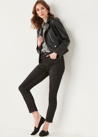 Classic Vegan Leather Moto Jacket