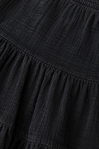 Mineral Wash Tiered Peplum Top with Smocking