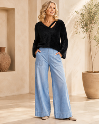 Easy Does It Jeans – Pull-On Wide Leg Jeans