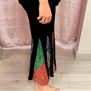 Silk Paneled Flare Pant