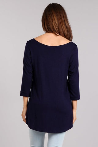 Essential Cuffed 3/4 Sleeve Top