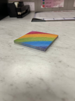 Rainbow Lined Sticky Notes