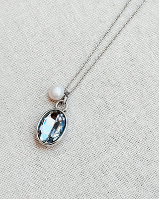 🇨🇦 Freshwater Pearl & Stone Pendant Necklace