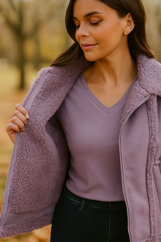 Faux Shearling Moto Jacket