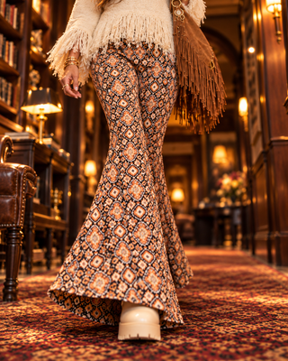 Boho Geo High-Rise Flare Pant