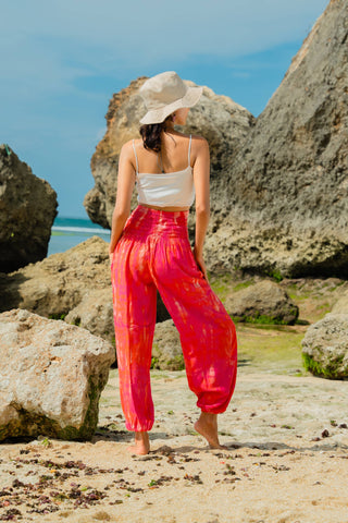 Bone Tie Dye Harem Pant - Pink