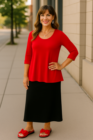 Essential Cuffed 3/4 Sleeve Top