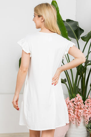 Cap Sleeve Tiered Midi Dress with Ruffle Detail