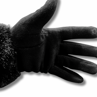 Soft Microsuede Texting Gloves with Faux Fur Cuff