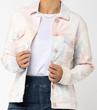 🇨🇦 Pastel Palms Denim Jacket