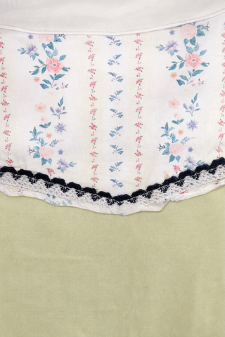 Denim Floral Lace Patchwork Shirt