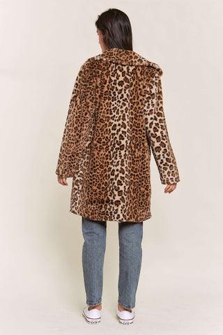 Luxe Leopard Print Faux Fur Coat