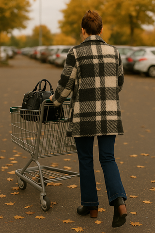 🇨🇦 Essential Plaid Bouclé Coat