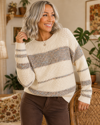 Champagne Toast Textured Sweater