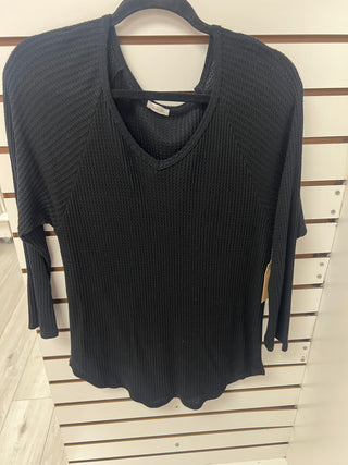 Luxe Bamboo Long Sleeve Waffle Top