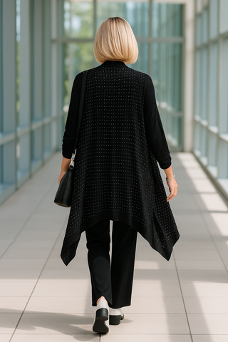 🇨🇦 High-Low Bamboo Cardi with Bling