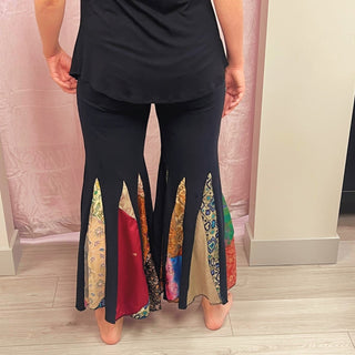 Silk Paneled Flare Pant