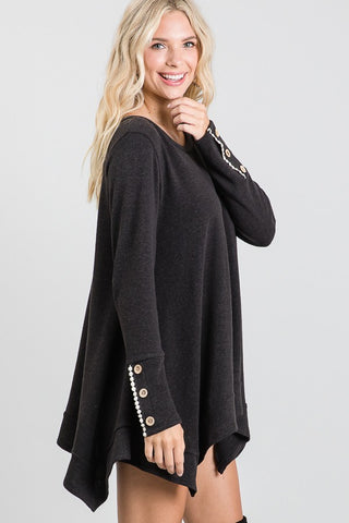 Asymmetric Tunic with Wrist Detail