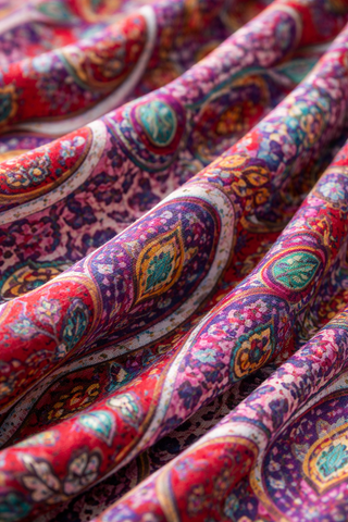 Red & Pink Paisley Print Harem Pant