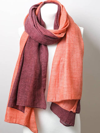 Two Tone Woven Lightweight Scarf