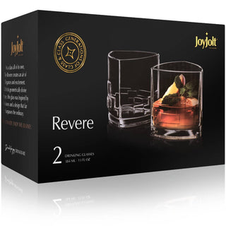 JoyJolt Revere Drinking Glass, Set of 2