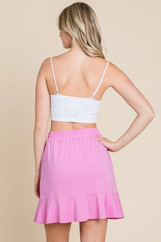 Tiered Flare Short Skirt