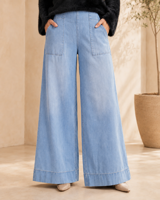 Easy Does It Jeans – Pull-On Wide Leg Jeans