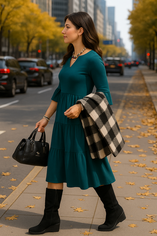 🇨🇦 Bamboo Tiered Maxi with Ruffle Sleeve