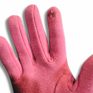 Fleece Lined Texting Glove with Contrast Fur Cuff