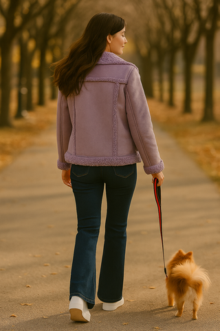 Faux Shearling Moto Jacket