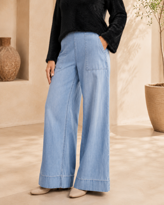 Easy Does It Jeans – Pull-On Wide Leg Jeans