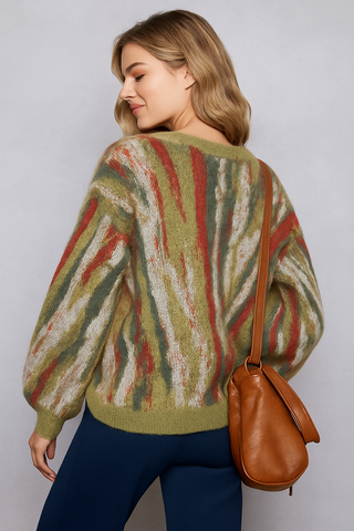 Super Soft Abstract Mohair Sweater
