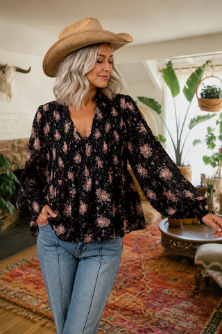 Wildflower Wander Smocked Floral Blouse