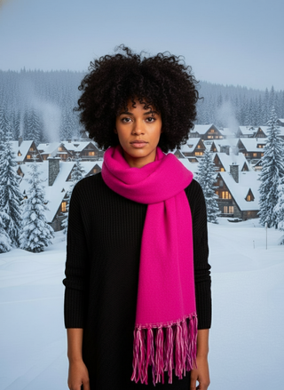 Speckle Frayed Border Bohemian Scarf